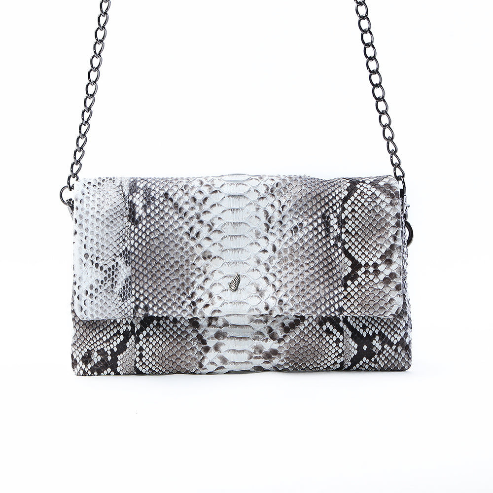 Love Multi Chain Strap Clutch Grey