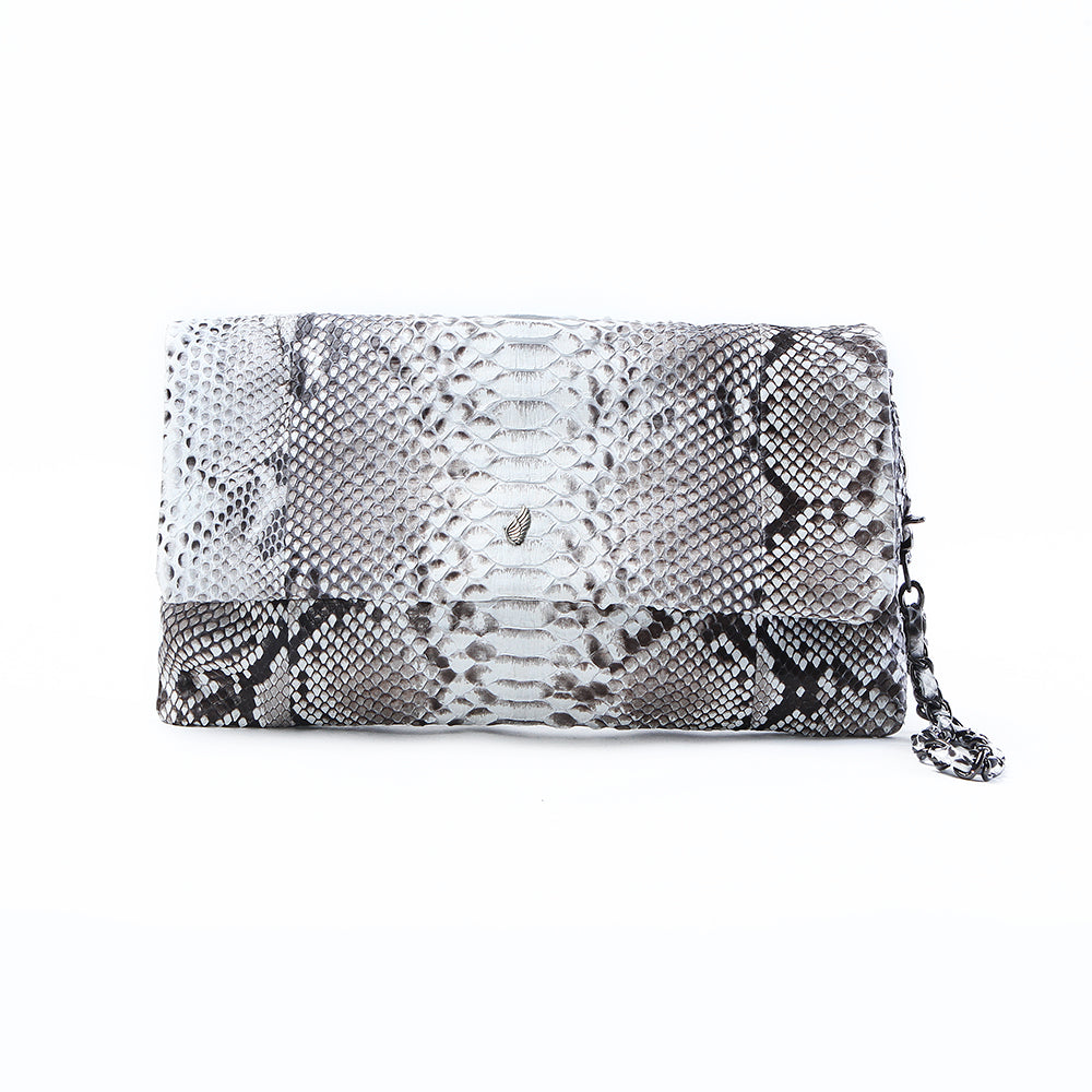 Love Multi Chain Strap Clutch Grey