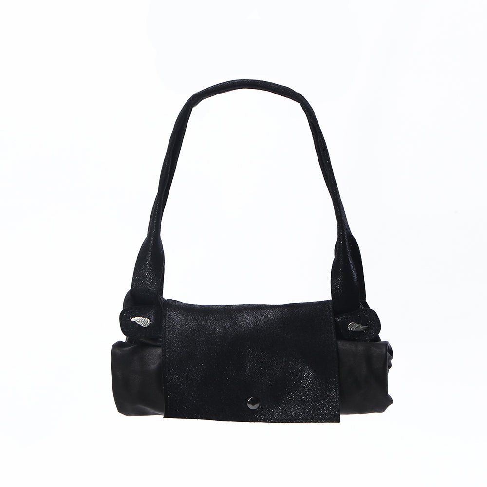 Morrison Soft Leather Foldaway Holdall Black
