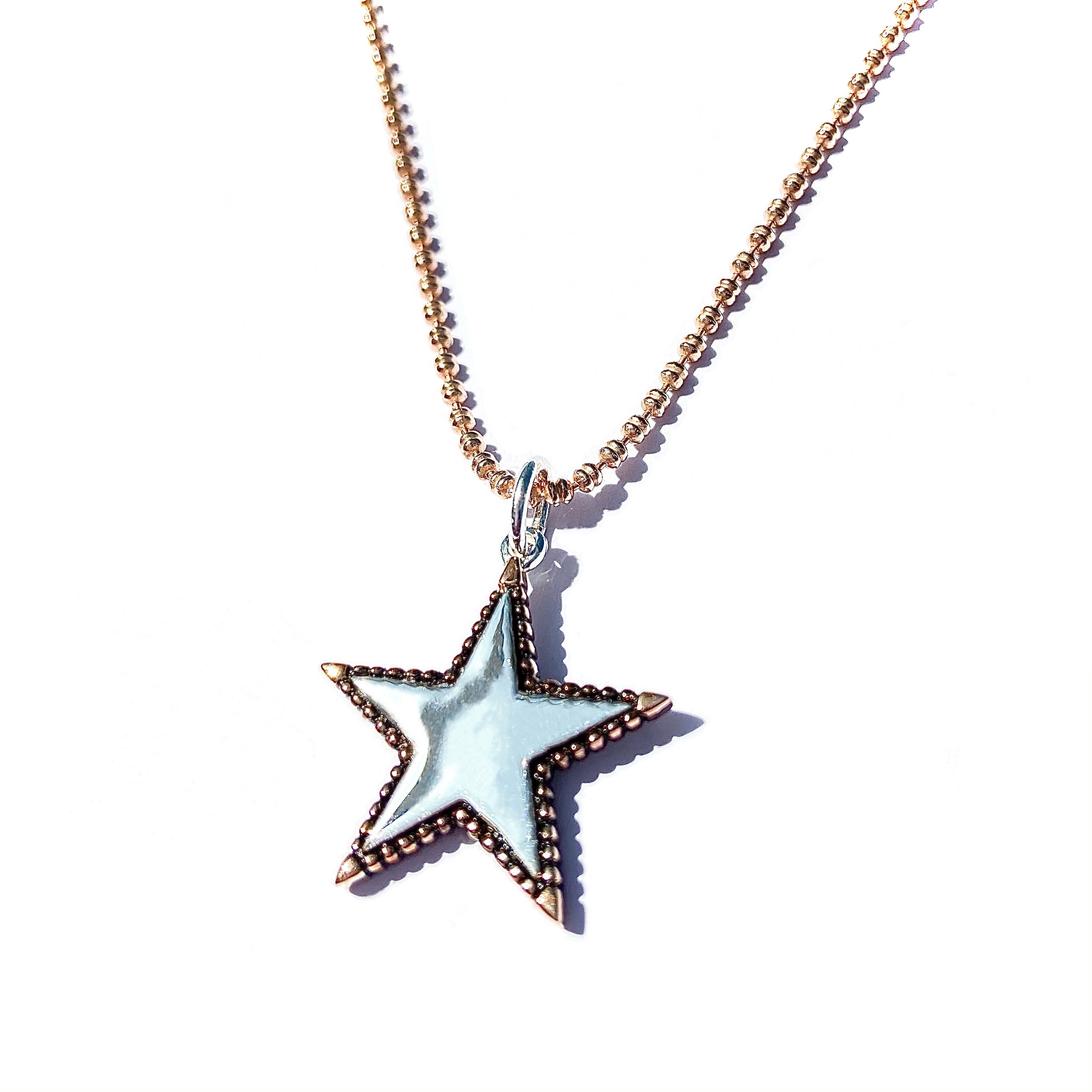 Rock Star Rose Gold and Silver Necklace