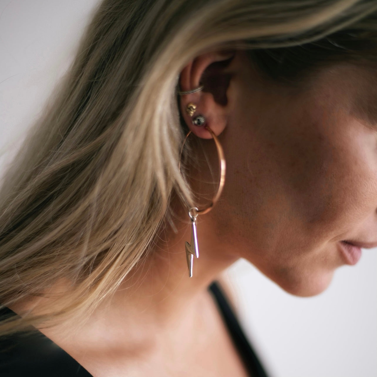 Bowie Hoops Rose Gold - ‘Star Struck’