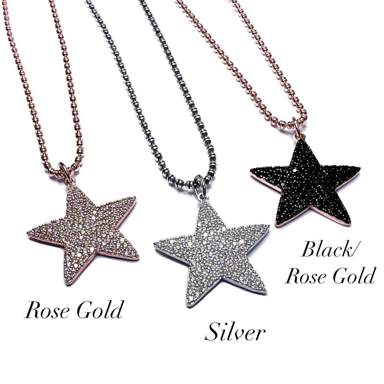 Shine Bright Rock Star Necklace Silver