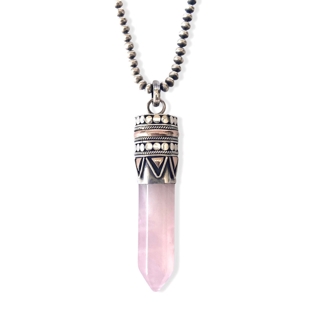 Goddess Necklace - Rose Quartz