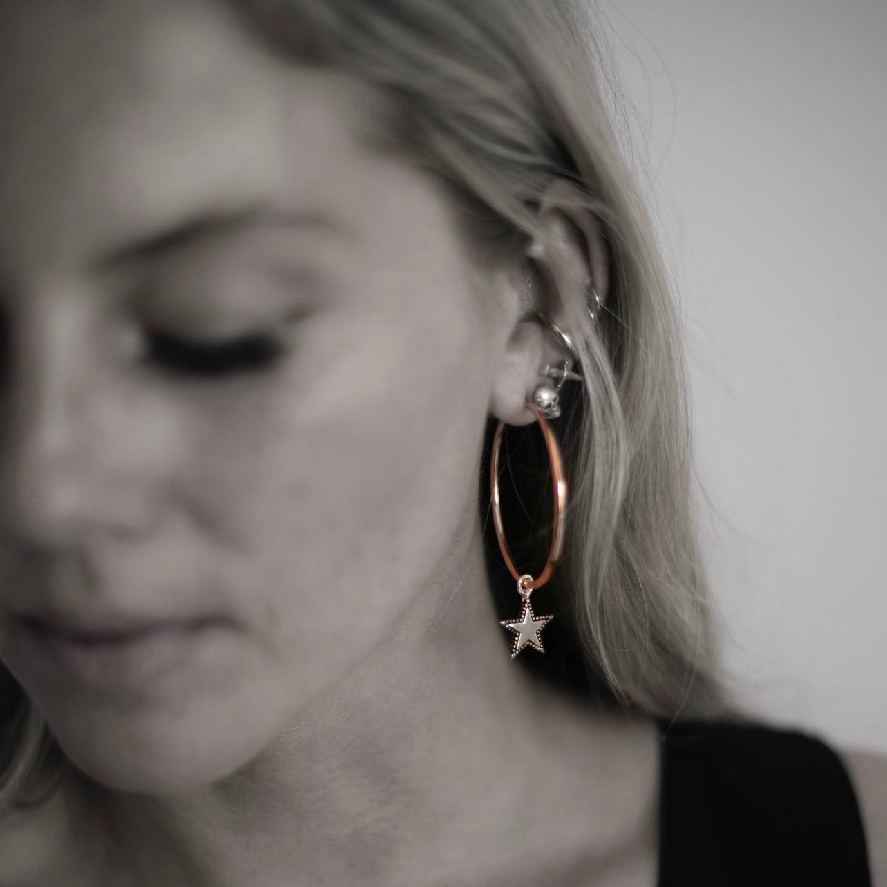 Bowie Hoops Rose Gold - ‘Star Struck’