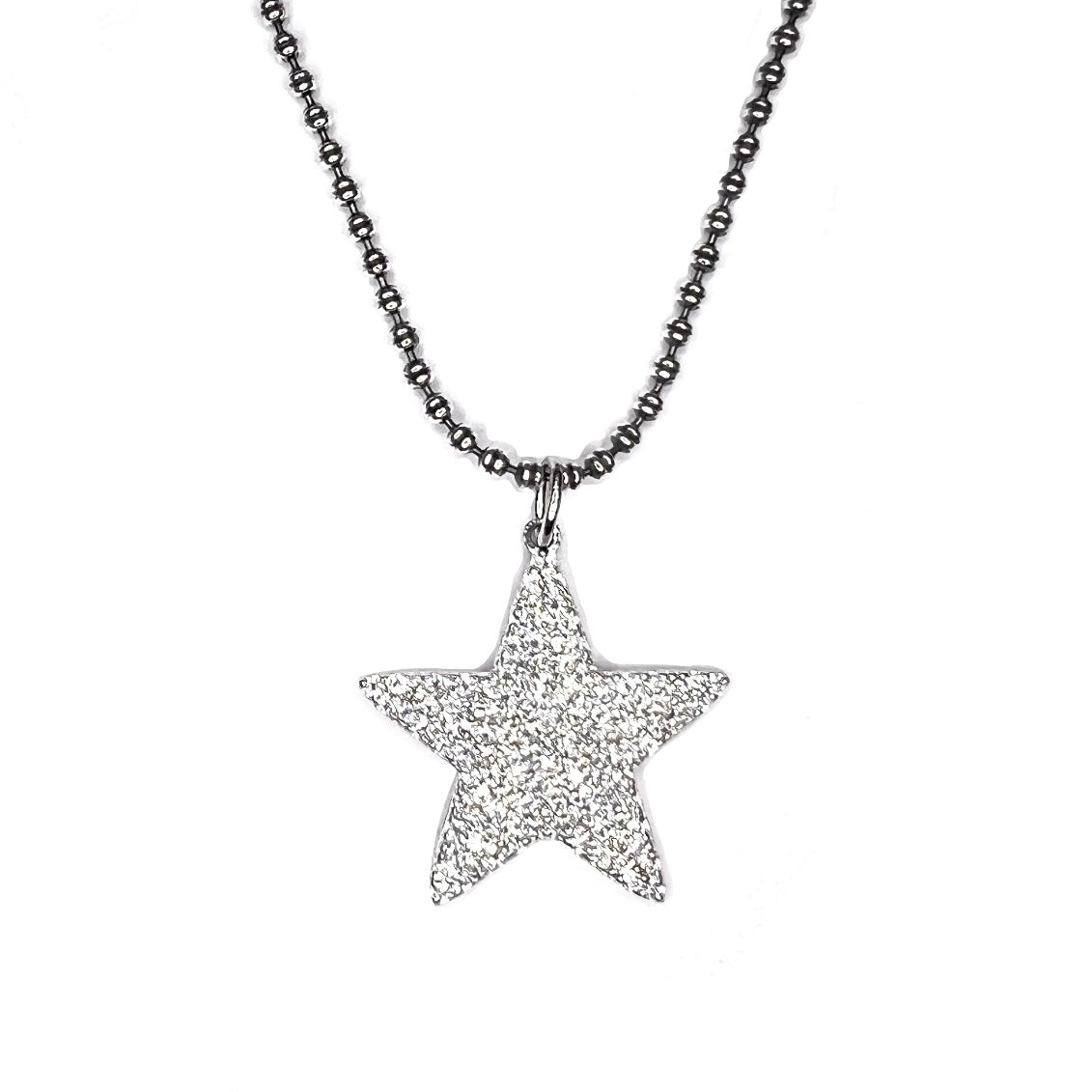 Shine Bright Rock Star Necklace Silver