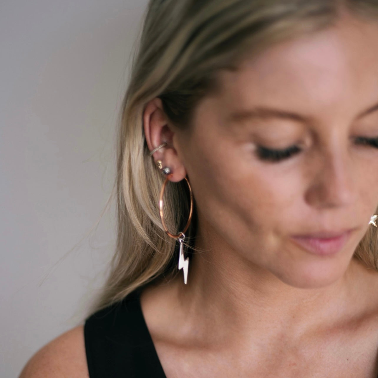 Bowie Hoops Rose Gold - ‘Star Struck’