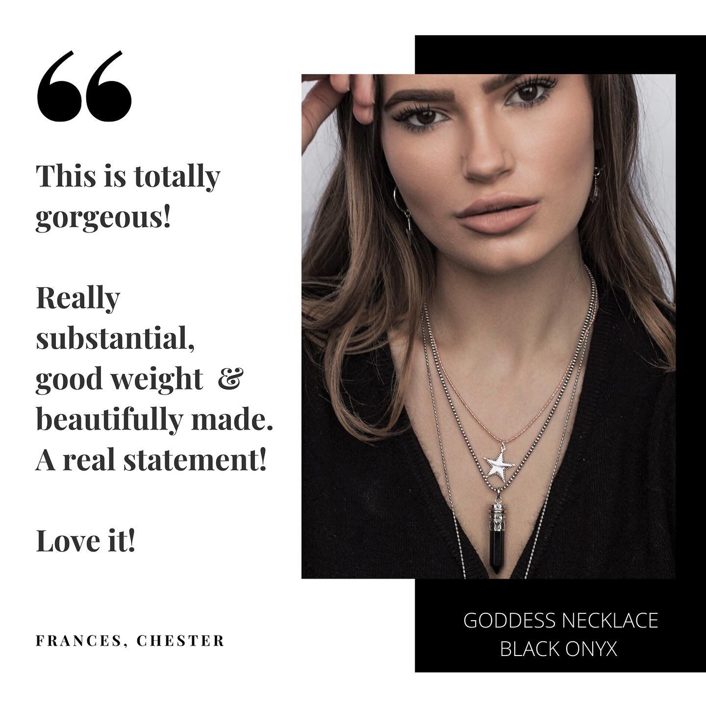 Goddess Necklace - Black Onyx