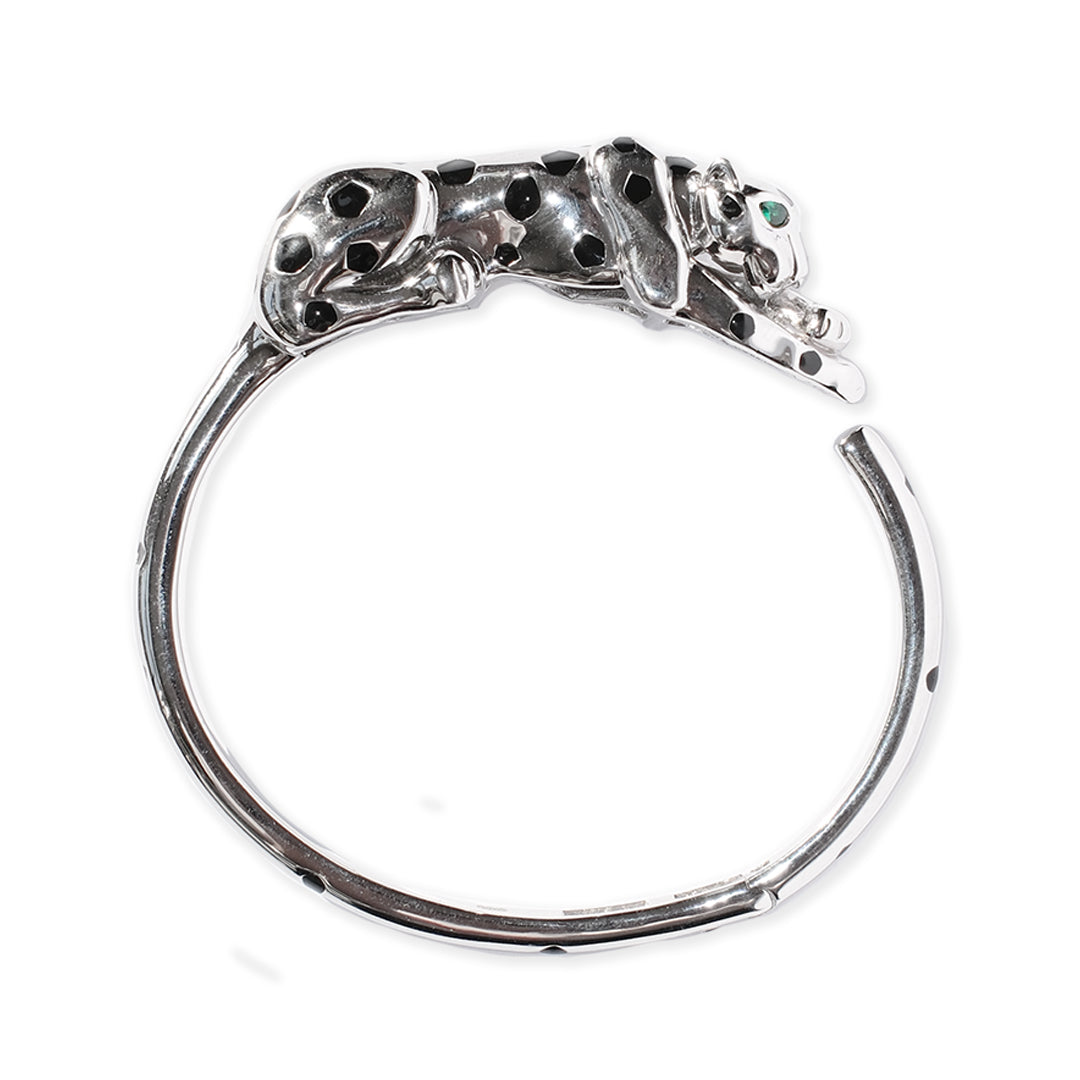 Leopard Love silver bangle