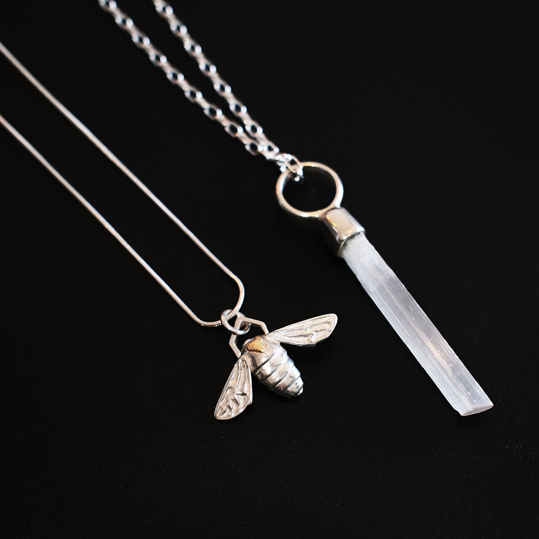 Crystal Goddess Necklace - Selenite