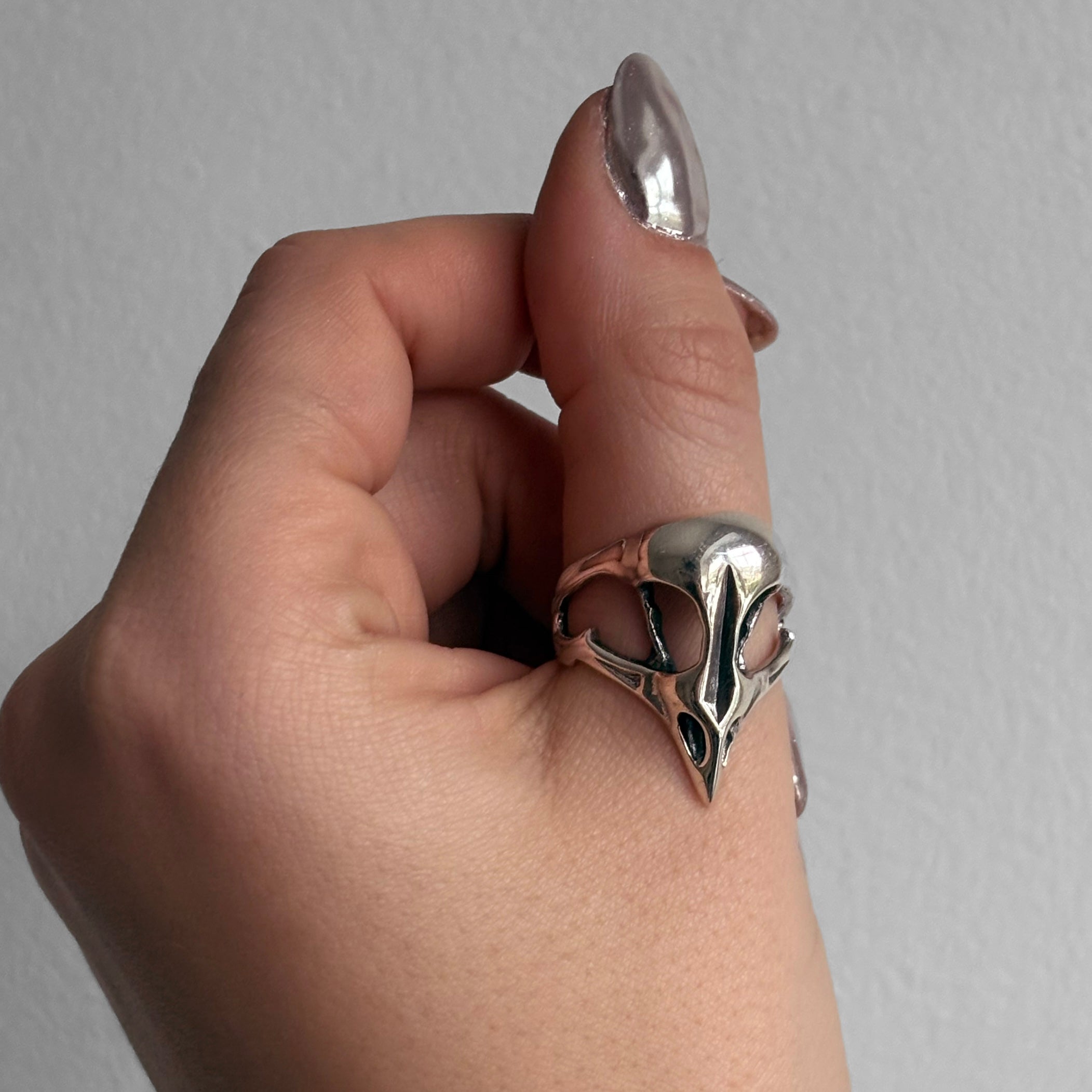 Bird skull ring