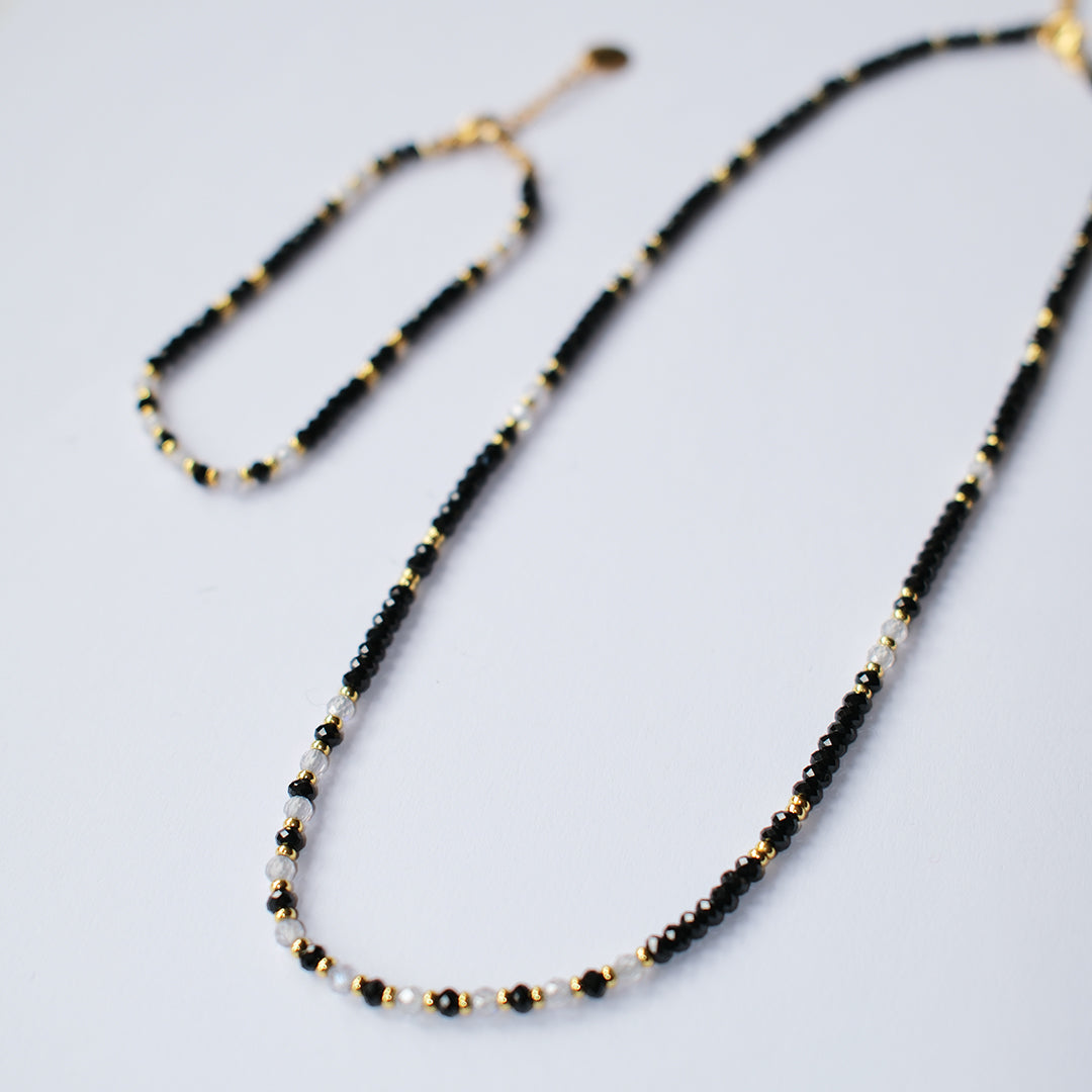 Monochrome Beaded Necklace