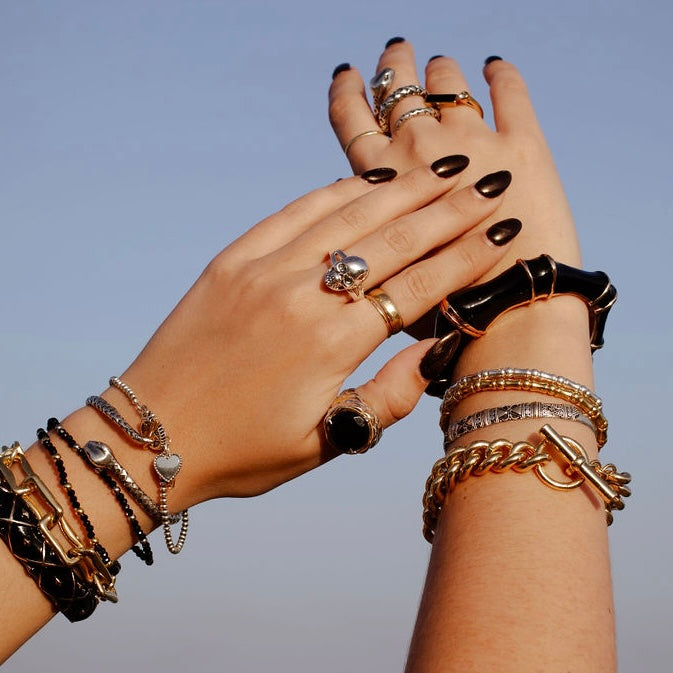 Little Bones Gold Stretch Bracelet