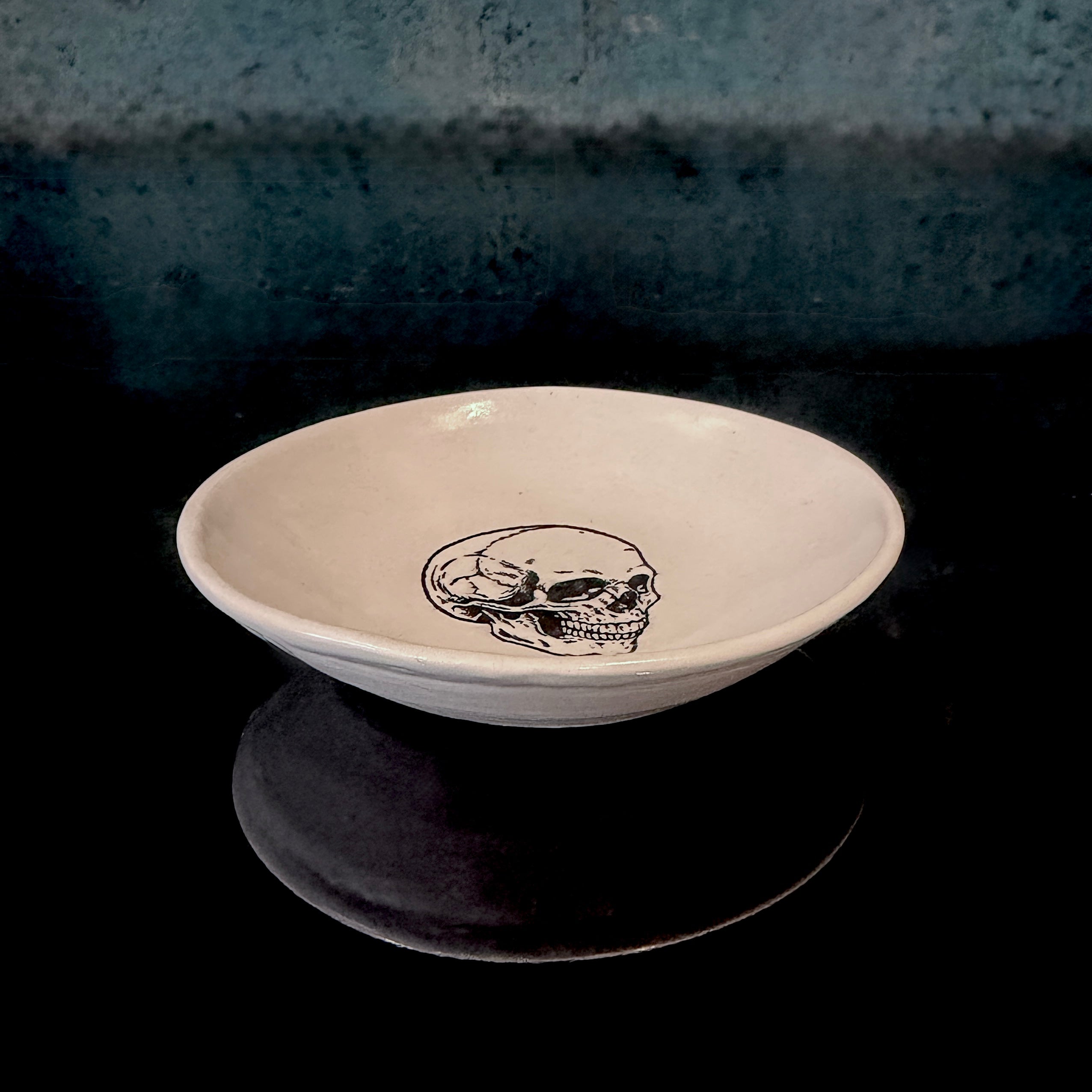 Small Skull Trinket dish - bone