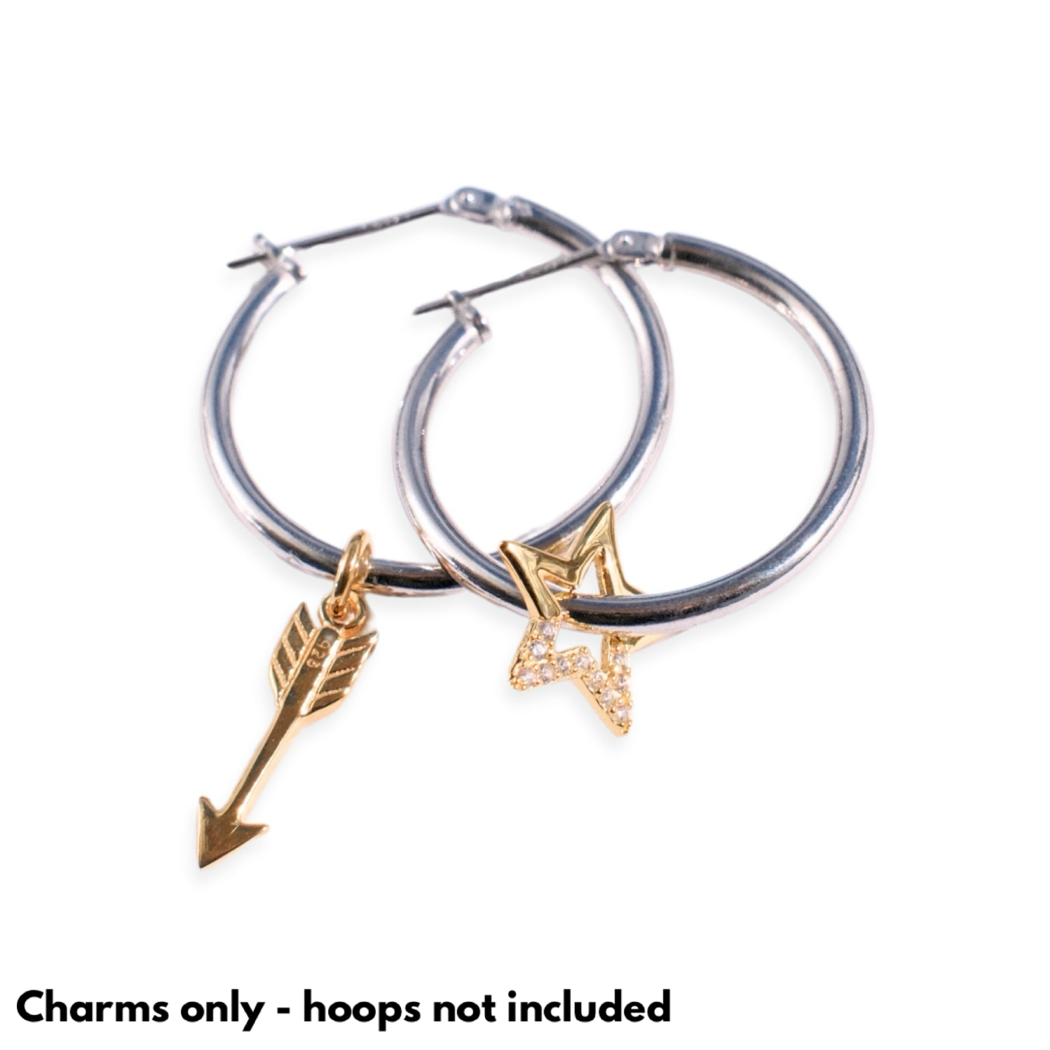 Small Hoop Charms Gold - ‘Star Struck’