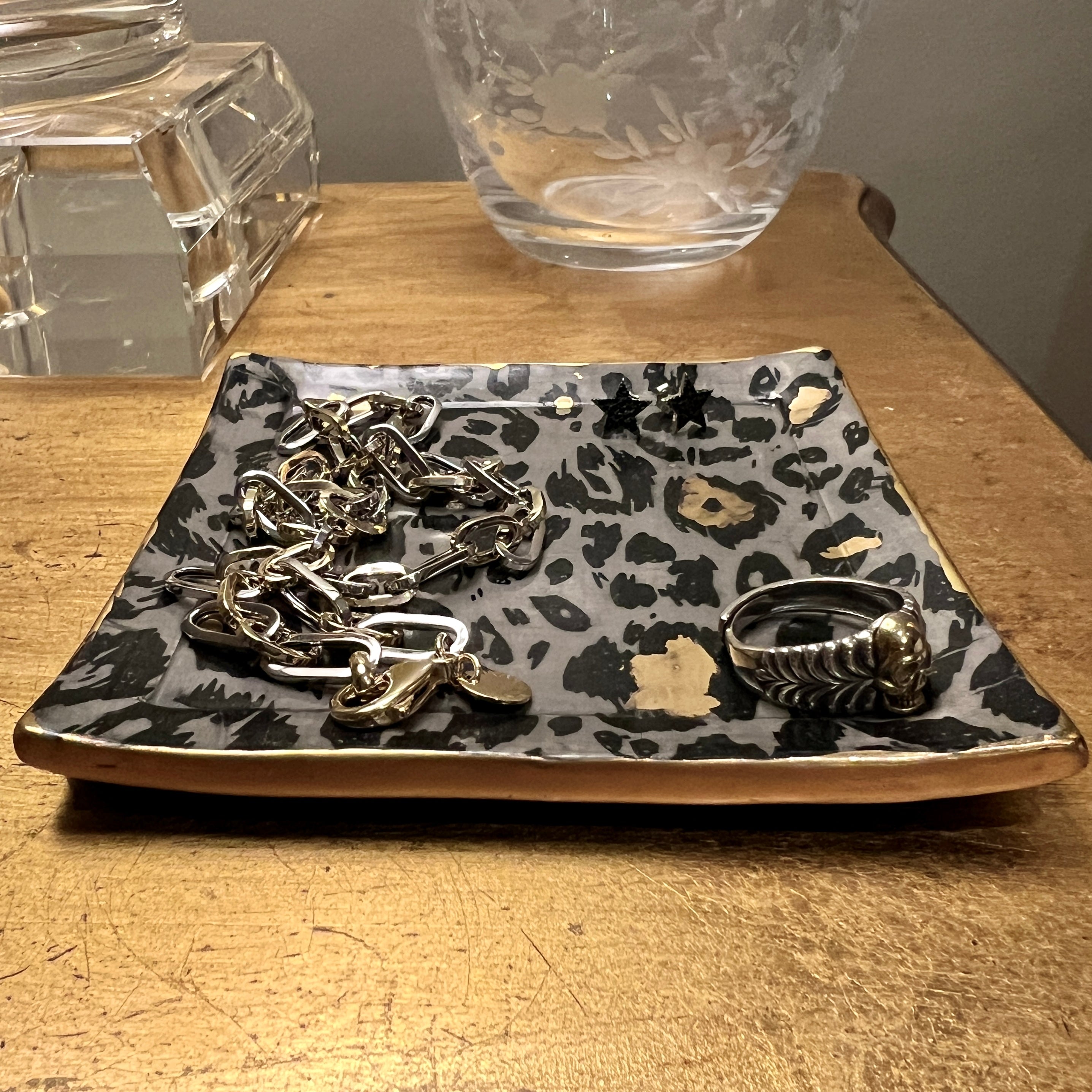 Leopard Print Trinket dish