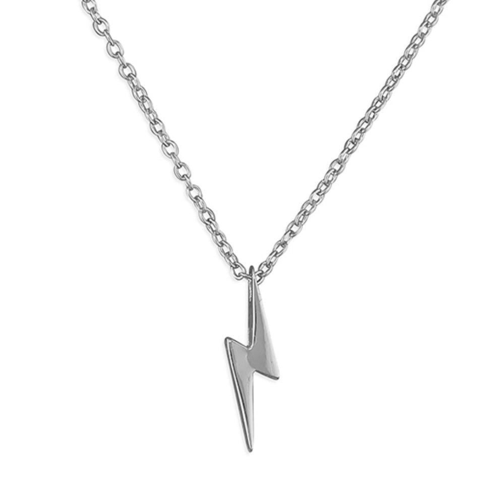 Tiny Silver Lightening Bolt necklace