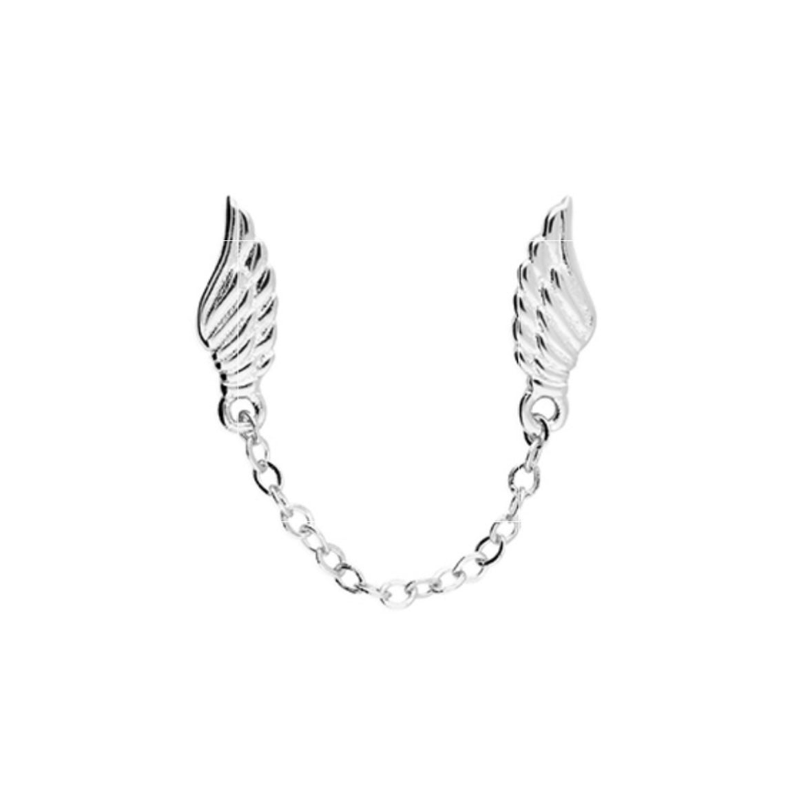 Tiny Wings chain stud silver