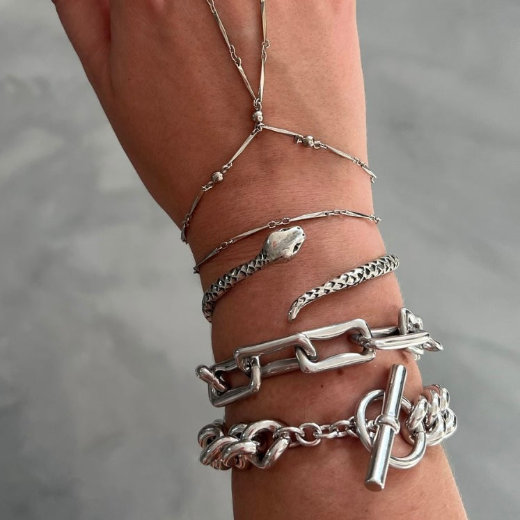 Curb Chain Bracelet Silver