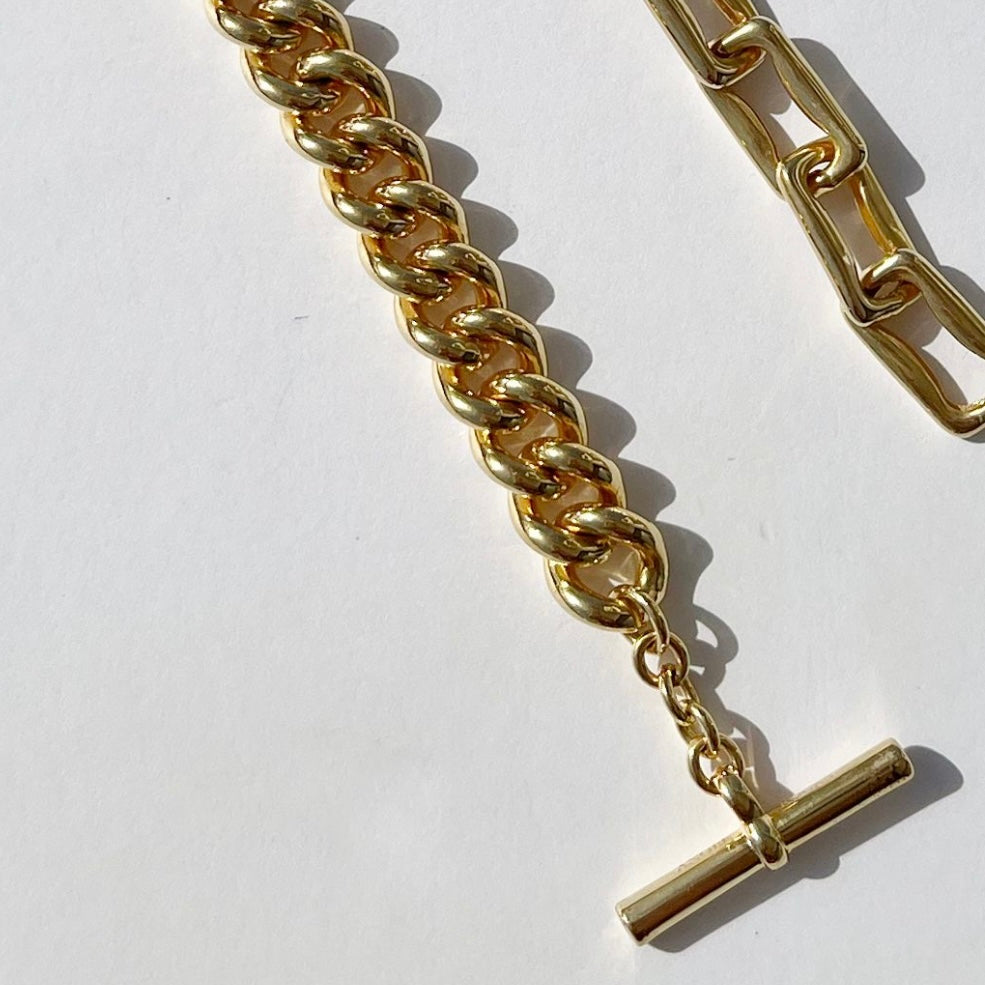 Curb Chain Bracelet Gold