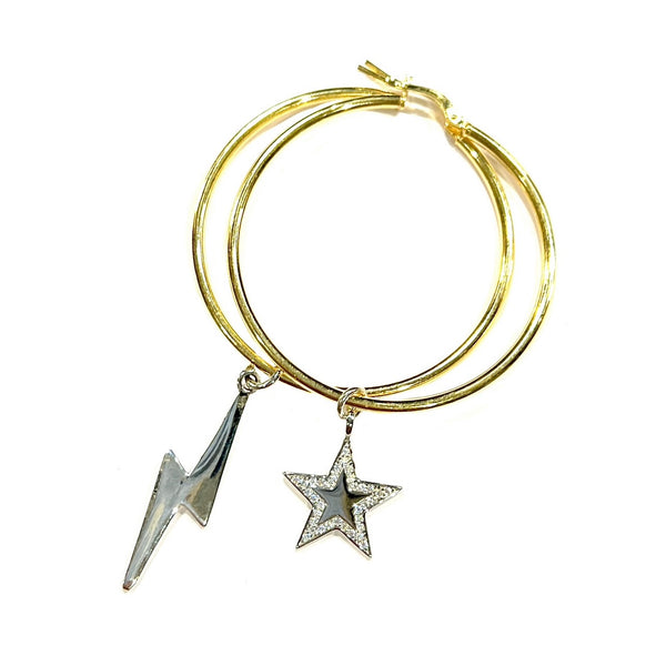 Bowie Hoops Gold - ‘Star Struck’