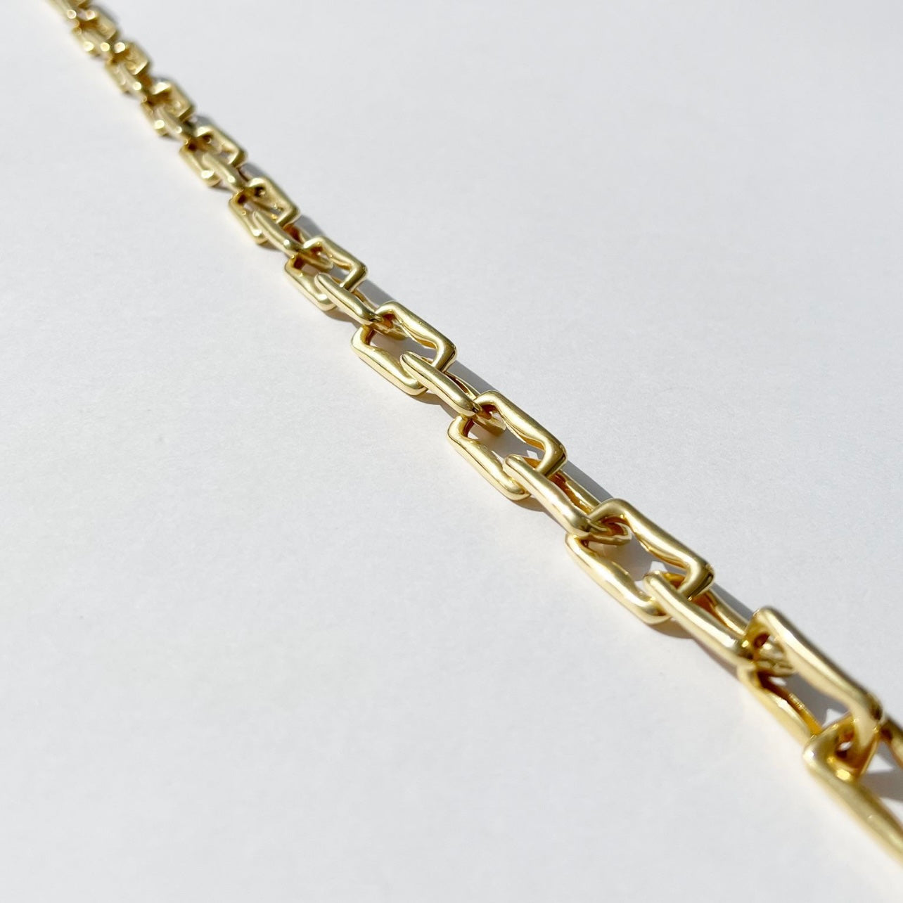 Gothic Chain Link Necklace Gold