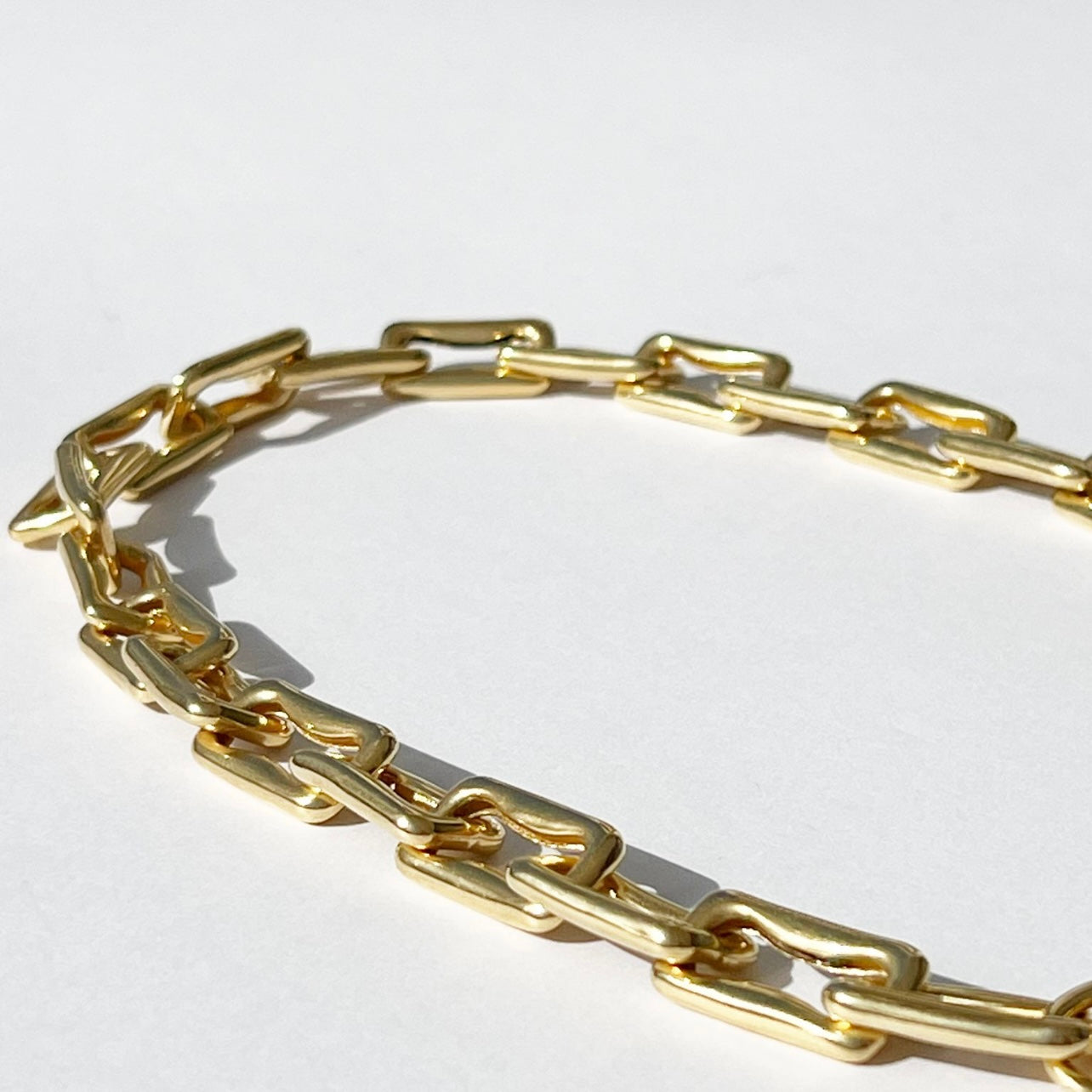 Gothic Chain Link Necklace Gold