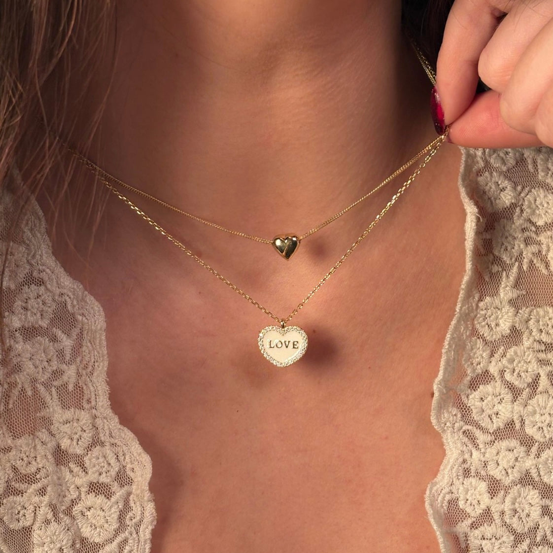 Love Heart necklace gold