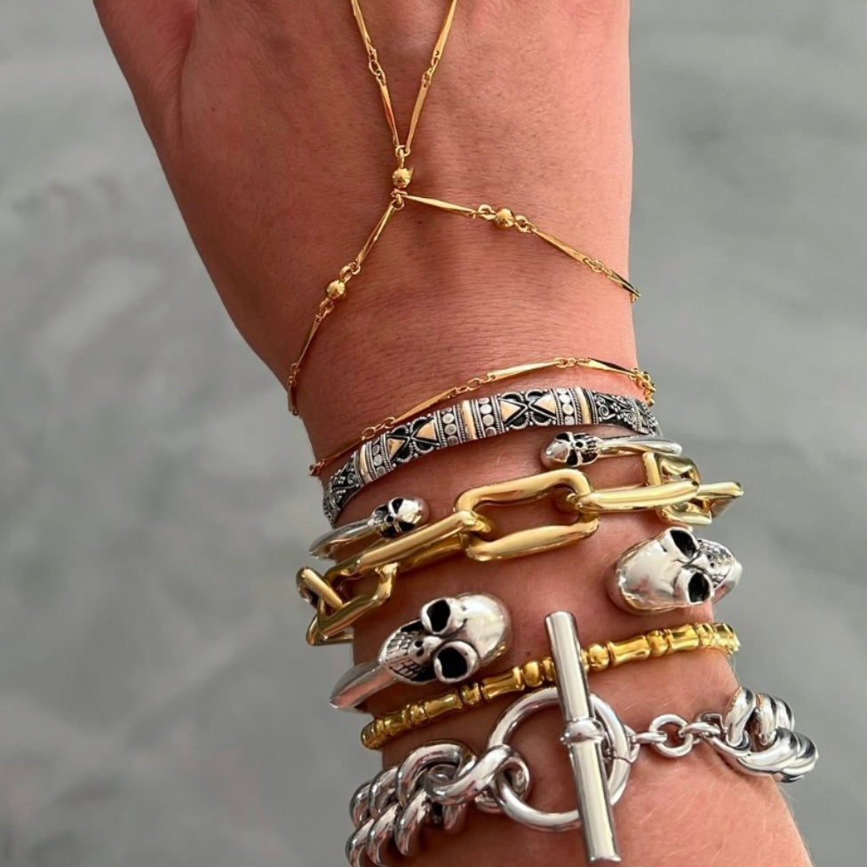 Little Bones Gold Stretch Bracelet