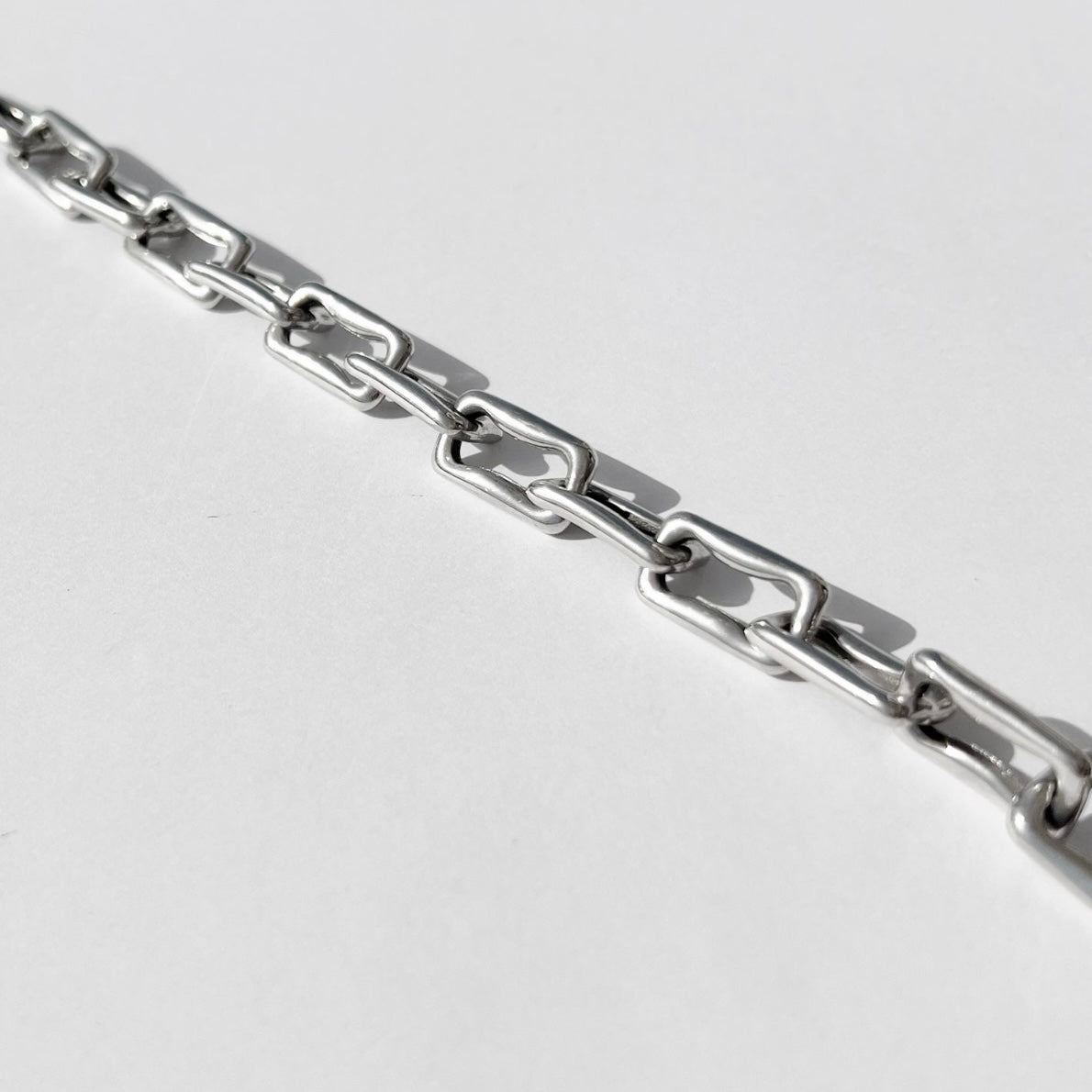 Gothic Chain Link Necklace Silver