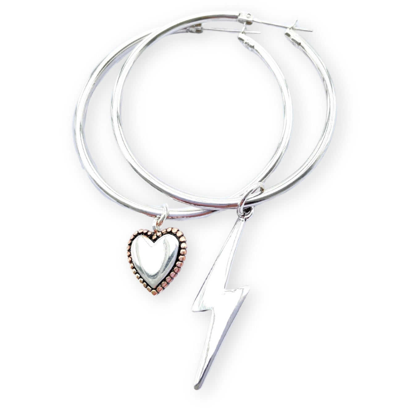 Bowie Hoops Silver - ‘Love Struck’