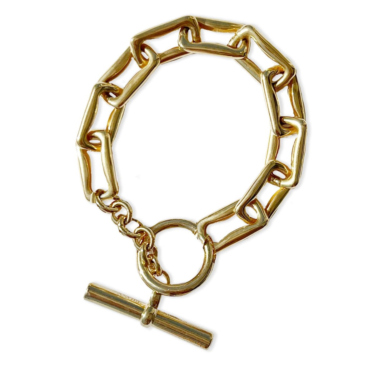 Gothic Chain Link Bracelet Gold