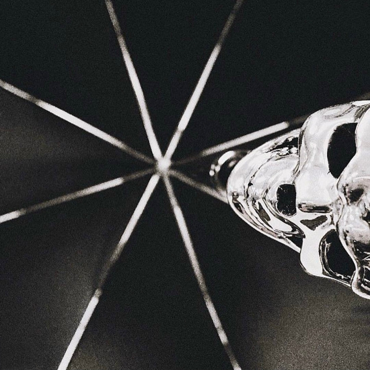 Silver Skull folding umbrella