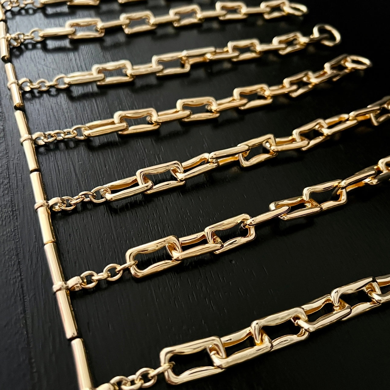 Gothic Chain Link Bracelet Gold