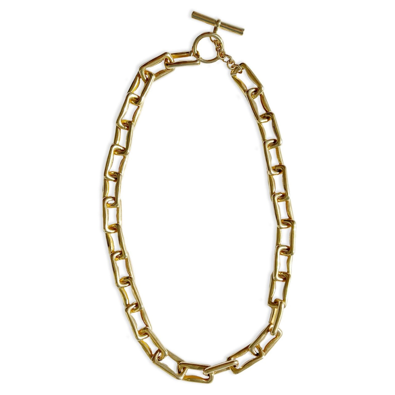 Gothic Chain Link Necklace Gold