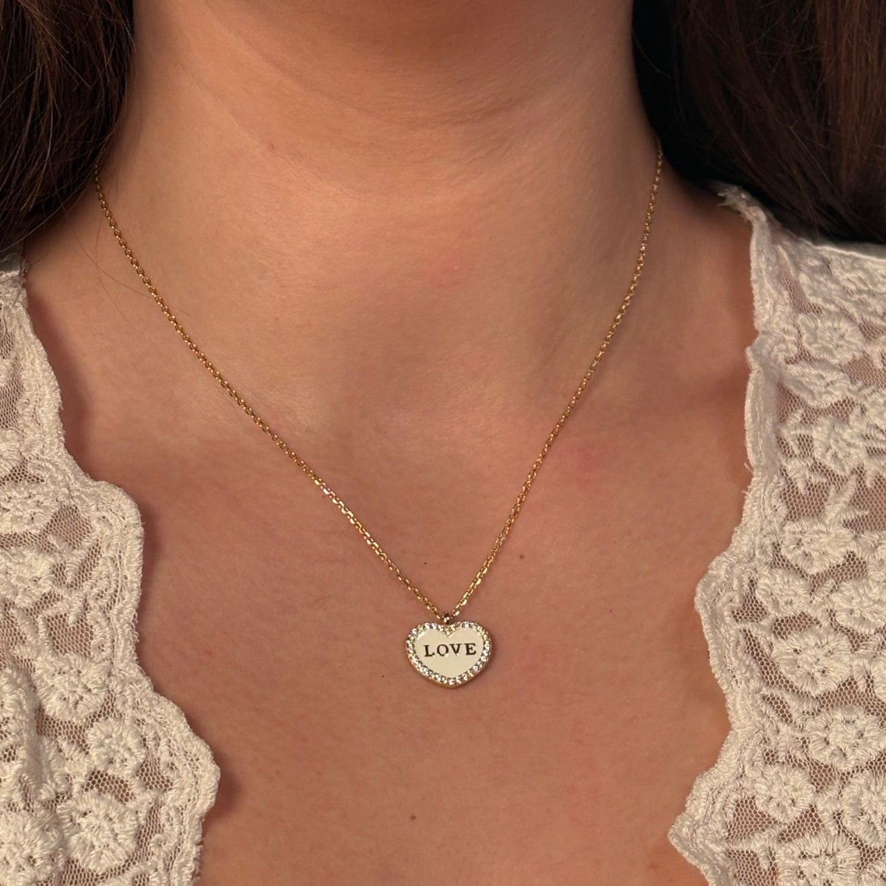 Love Heart necklace gold