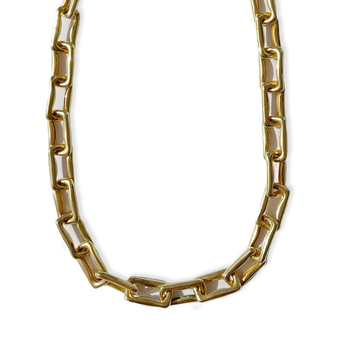 Gothic Chain Link Necklace Gold