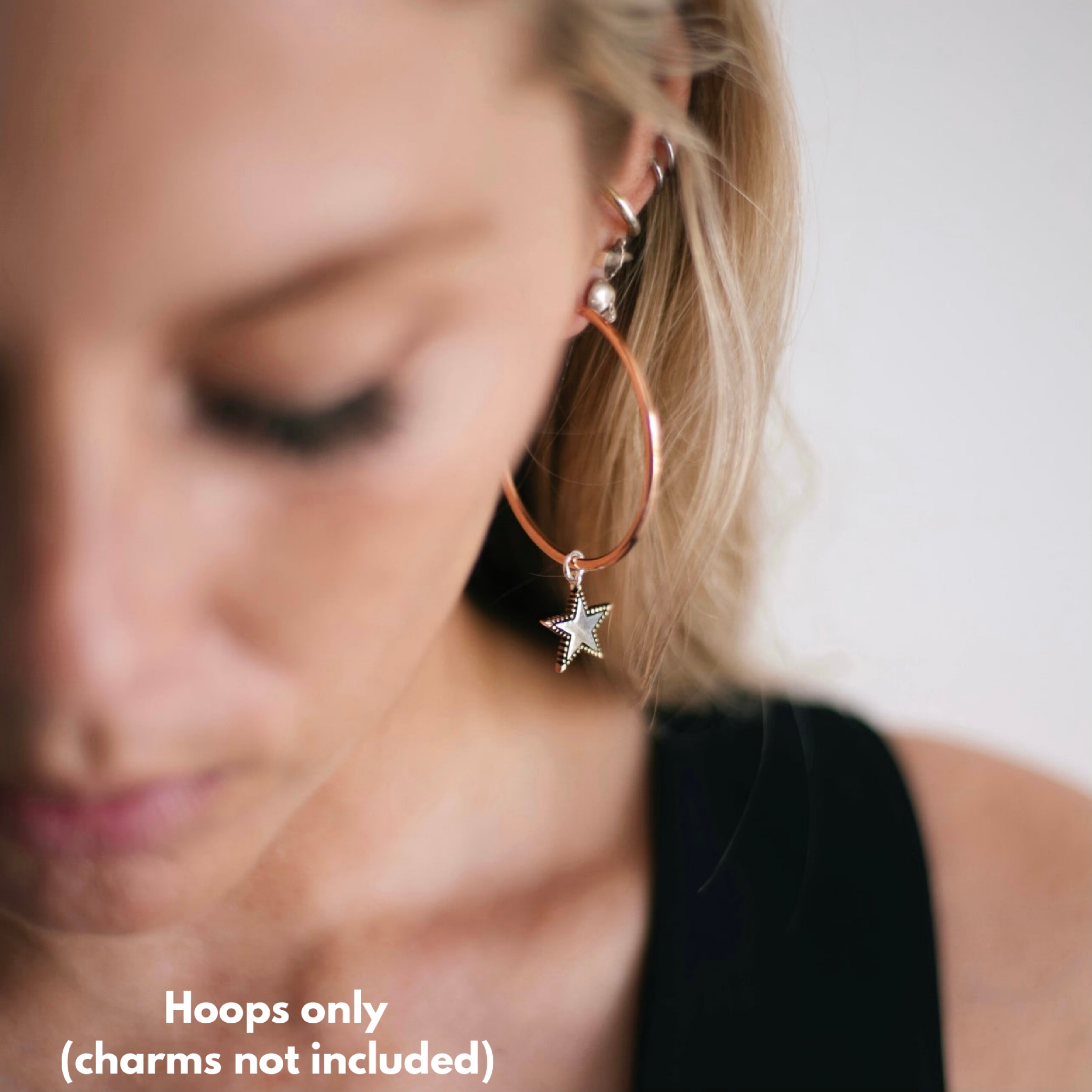 Large Hoops Rose Gold