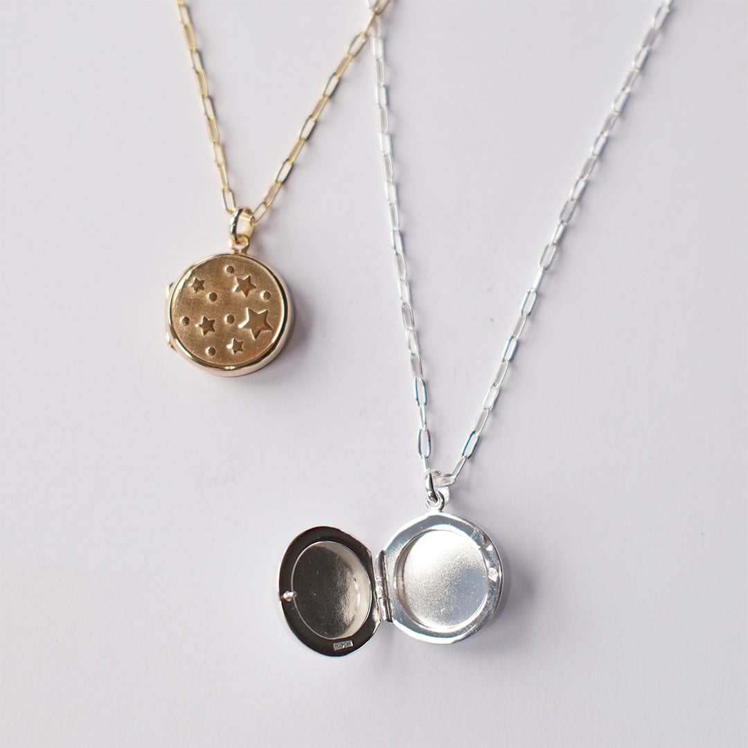 Starburst Locket necklace gold