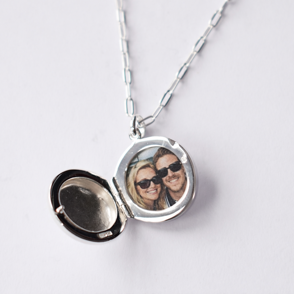 Starburst Locket necklace silver