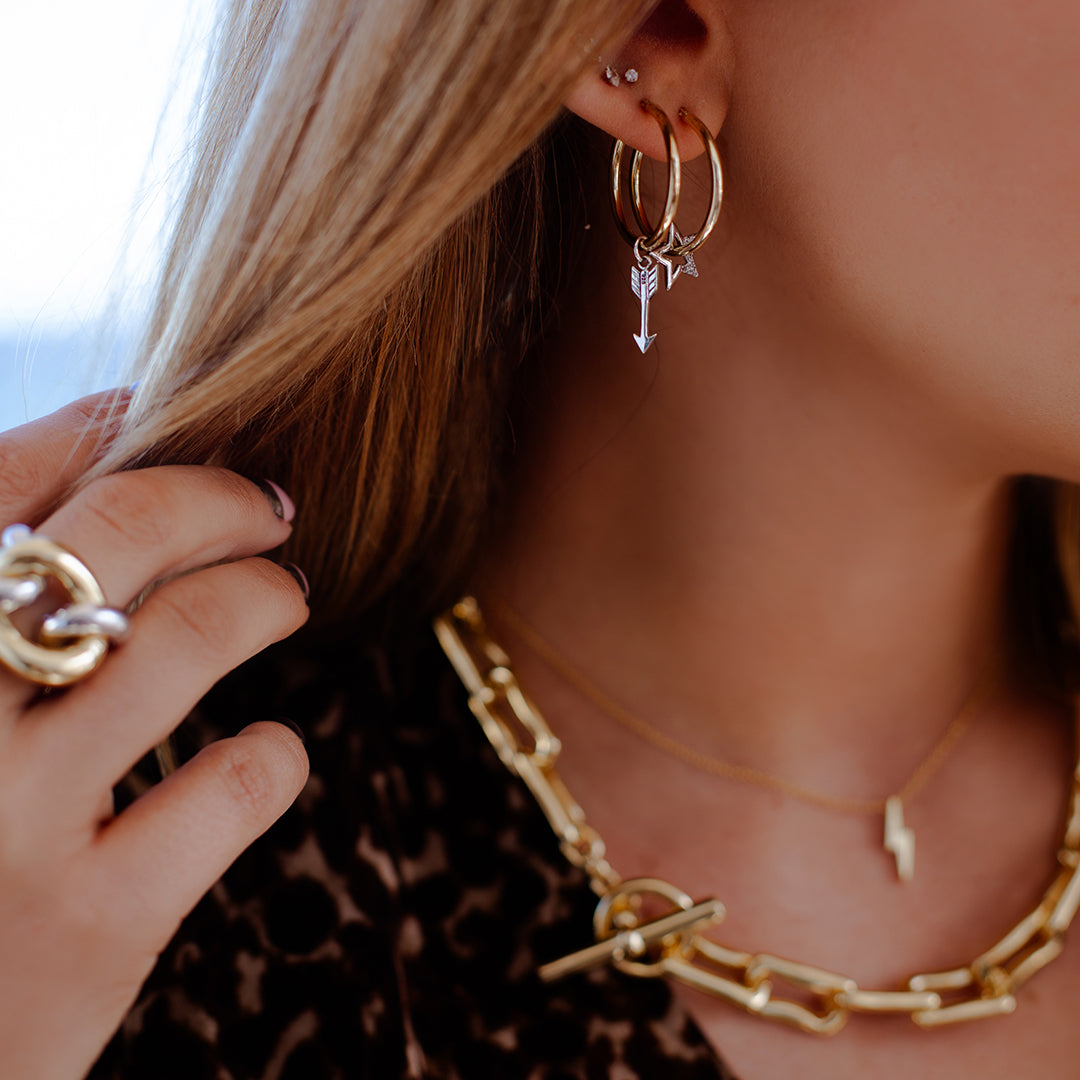 Small Hoops Gold - ‘Star Struck’