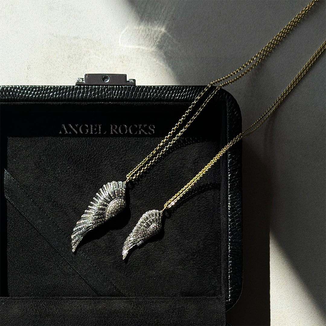 Diamond Large Angel Wing Necklace