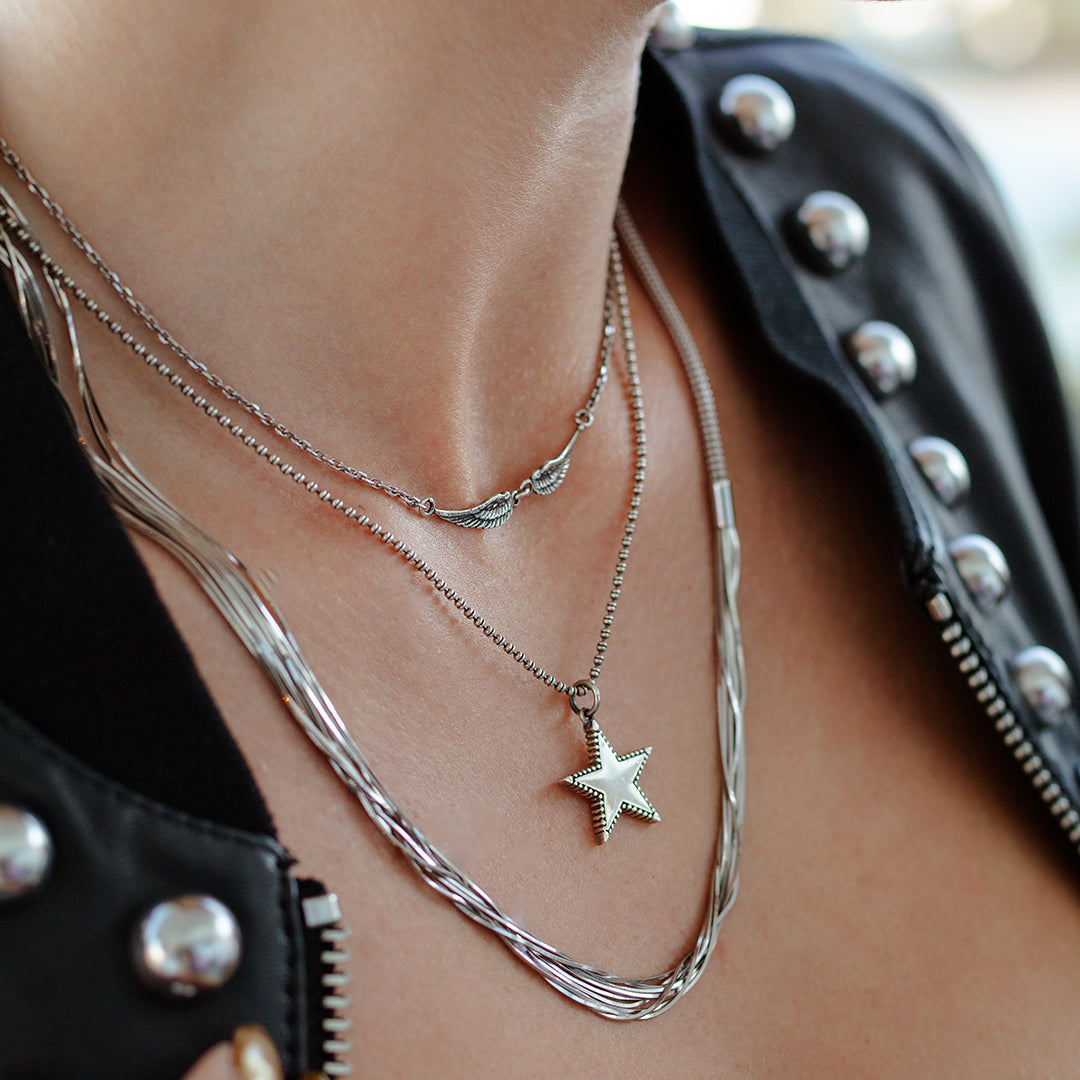 Rock Star All Silver Necklace