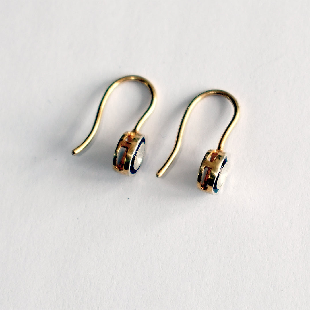 Diamond Droplet Earrings gold