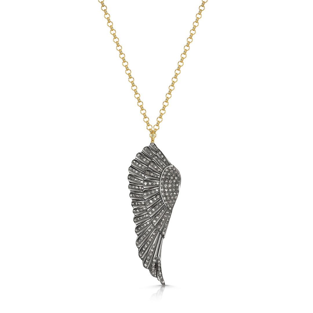 Diamond Large Angel Wing Necklace