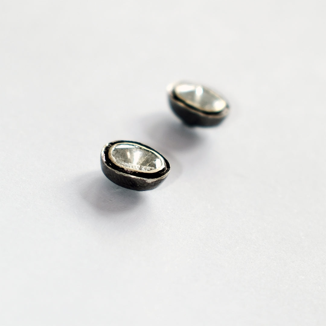 Diamond Stud Earrings silver