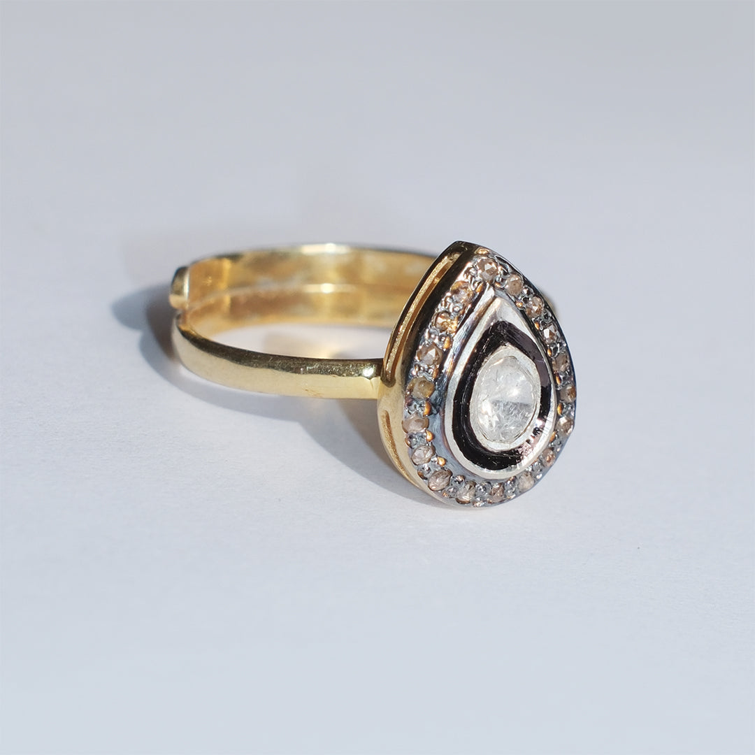 Diamond Teardrop Ring