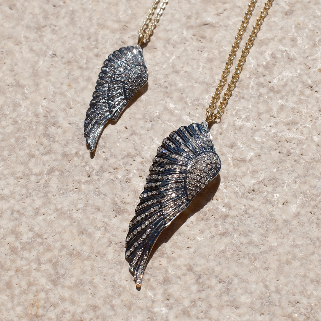 Diamond Large Angel Wing Necklace