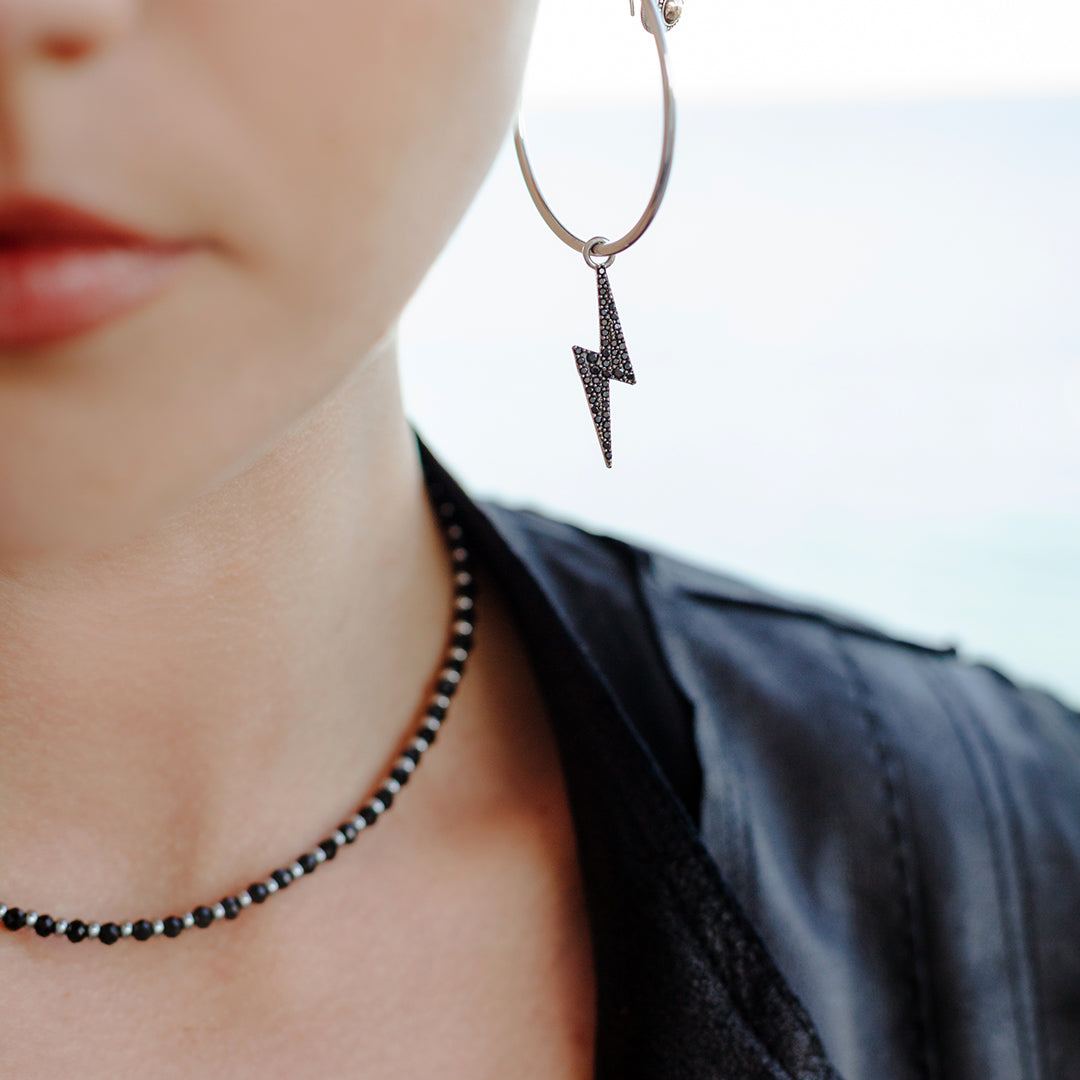 Eclipse Necklace - Black & Silver