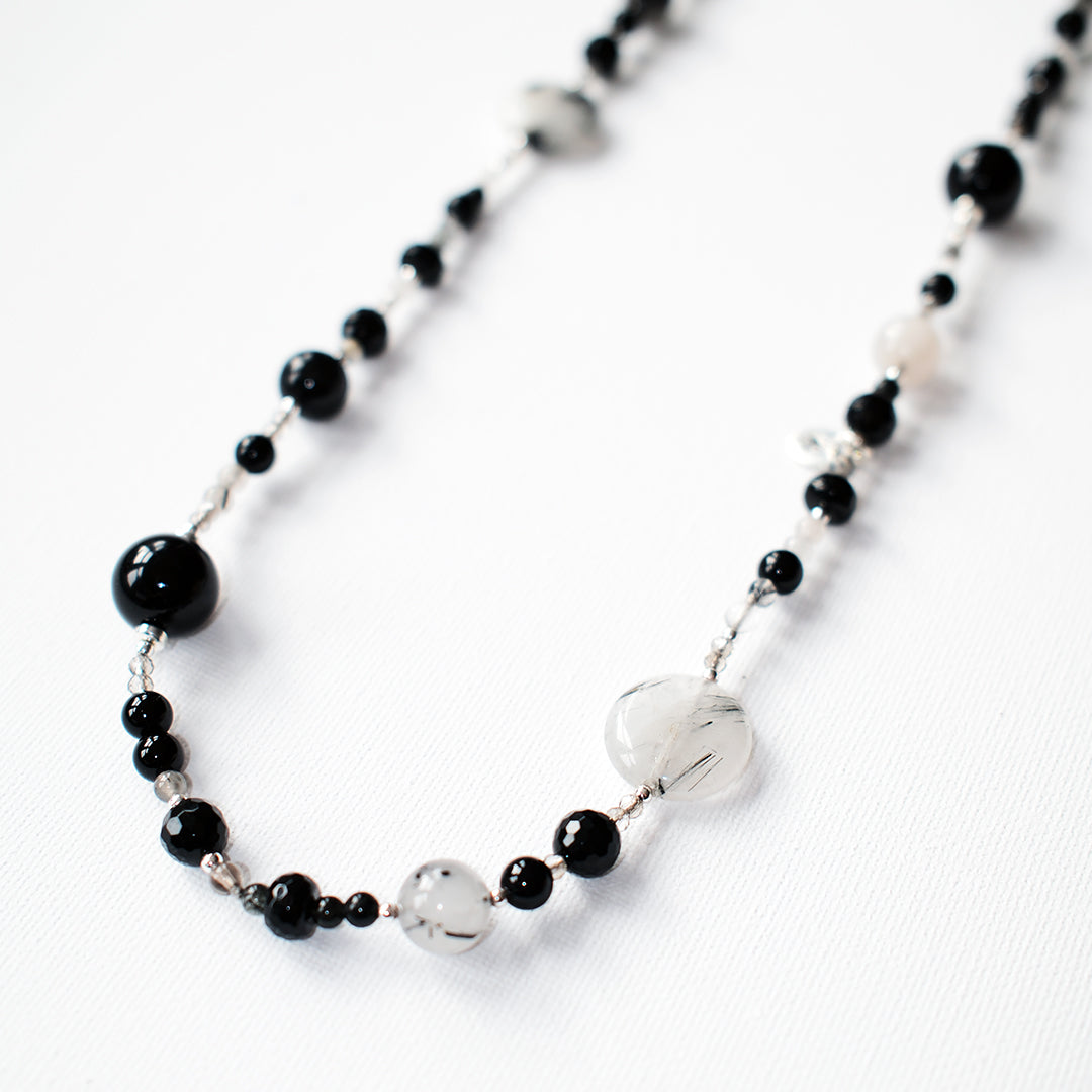 Long Multi Crystal Necklace