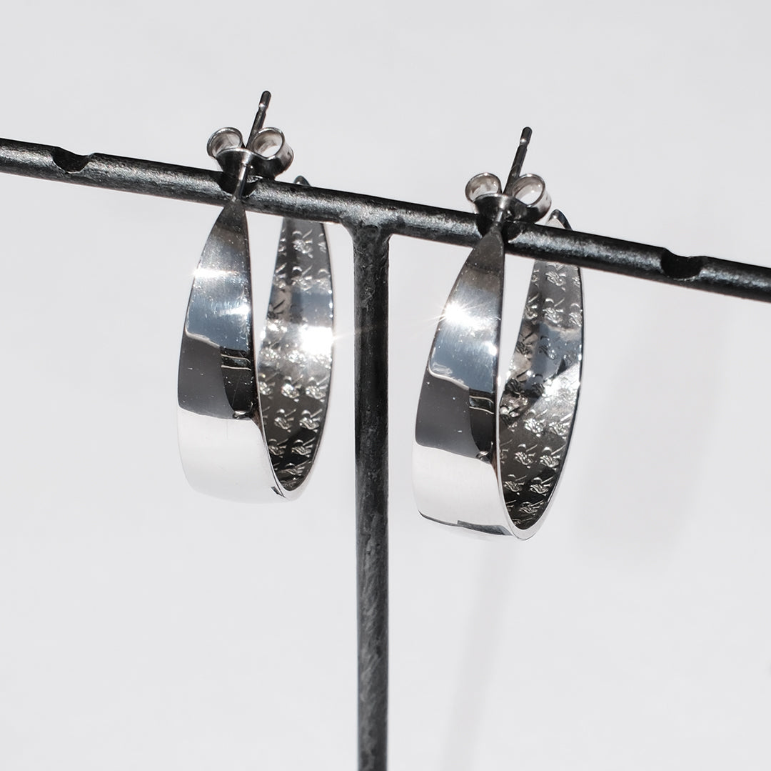 Silver Statement Hoops